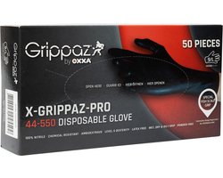 OXXA X-Grippaz Pro 44-550 handschoen (voorheen M-Safe 246BK) 3XL/12 M-Safe - Zwart - Nitril - 2 zijdig te grbruiken - Ongepoederd
