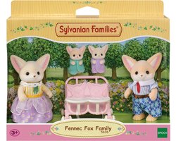 foto van Sylvanian Families 5696 Familie woestijn vos- 4 fluweelzachte speelfiguren- duo kinderwagen - speelset