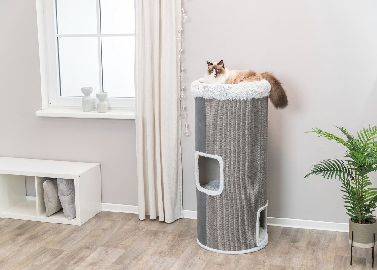 Trixie Krabton Cat Tower Harvey Grijs 50X50X118 CM
