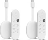 2 Pack Google Chromecast met Google TV - HD - Wit