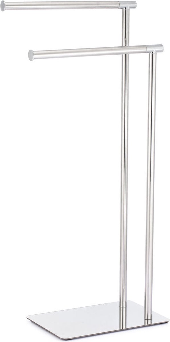 Losstaand handdoekenrek DKD Home Decor Ziverachtig Roestvrij staal (36.5 x 20 x 77.5 cm)