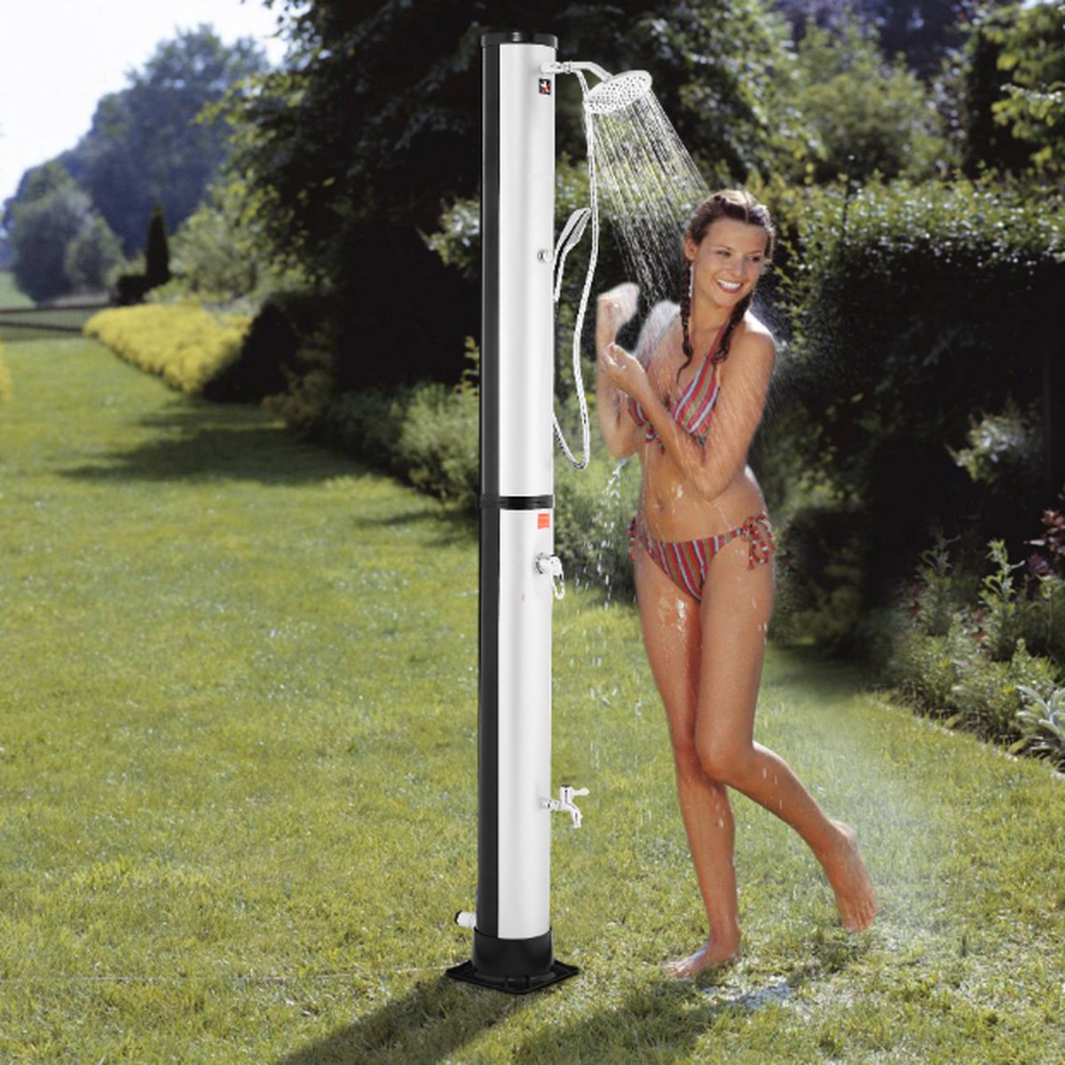 AREBOS 40 L Zonnedouche met thermometer en vloerelement thumbnail 5