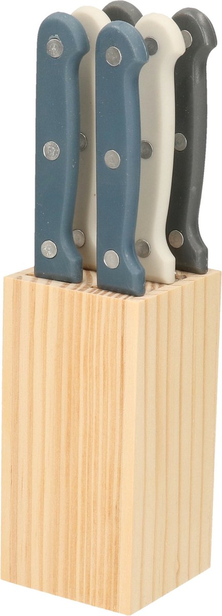 Excellent Houseware Steakmessen/vleesmessen - 6 stuks - RVS - 22 cm