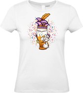 Dames T-shirt Alaaf Bier | Carnaval | Carnavalskleding Dames Heren | Wit | maat M