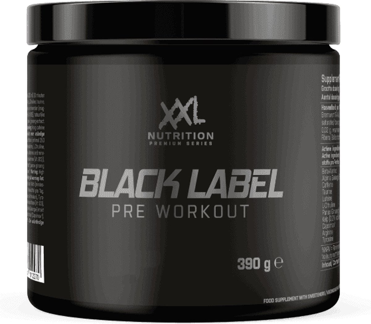 XXL Nutrition Black Label PreWorkout BetaAlanine, Taurine, L