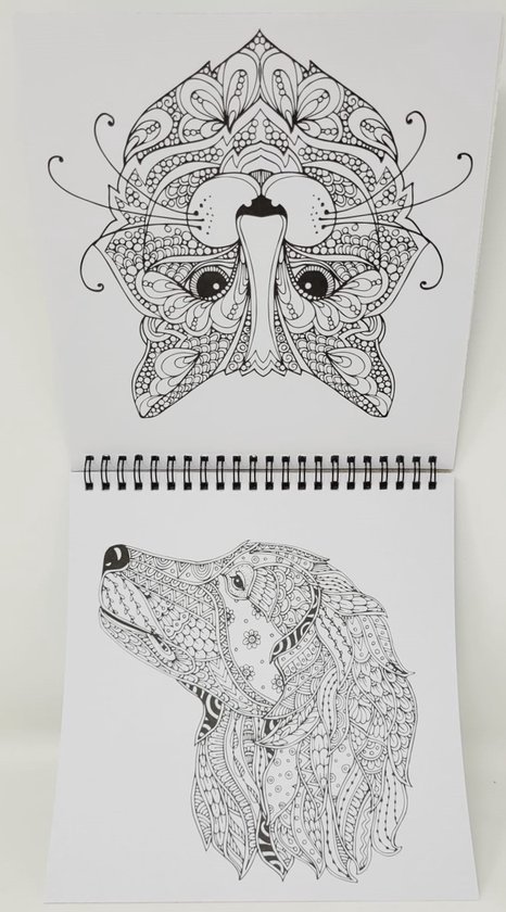 Het Dieren Kleurboek - ''Honden'' - Kleurboek Voor Volwassen Kleurboek Voor Volwassenen Kleurboek Voor Volwassenen Dieren