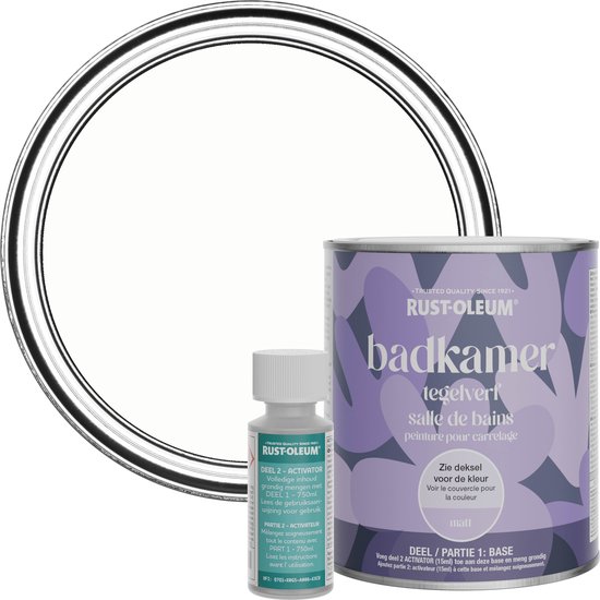 Rust-Oleum Wit Badkamer Tegelverf Matt - Krijtwit 750ml