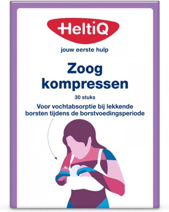 3x HeltiQ Zoogcompres Voorgevormd (30 stuks)