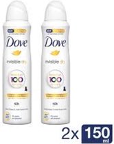 Spray anti-transpirant Dove - Invisible Dry - 2 x 150 ml - Femme