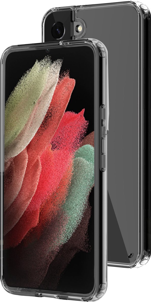 BeHello Samsung Galaxy S22 Eco-Friendly Crystal Hoesje - Transparant en Grijs