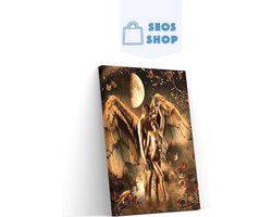 SEOS Shop ® Diamond Painting Volwassenen - Diamond Painting Kinderen - Diamond Painting Pakket Volledig - Bronzen man en vrouw koppel - 30x40 cm