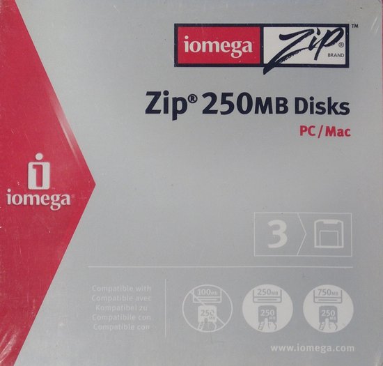 Iomega Zip® 250MB Disk 3Pack PC/Mac®