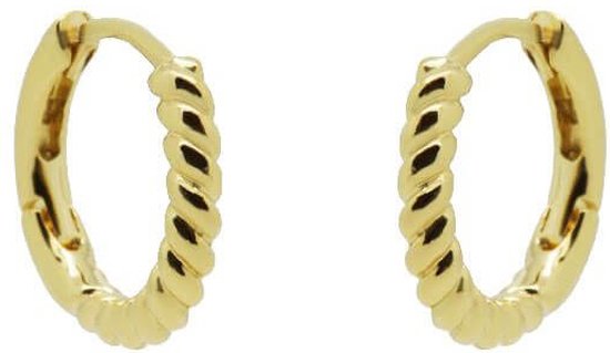 Karma Oorringen Hinged Hoops Half Twisted 10 mm Goud