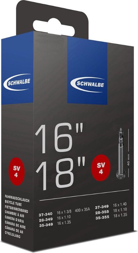 Schwalbe Binnenband - SV4 - 16 inch x 1 3/8 - 18 x 1.35 - Frans Ventiel - 40mm