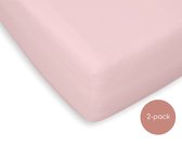 Briljant Baby Jersey Ledikant Hoeslaken - 60 x 120 - Roze - 2 Pack