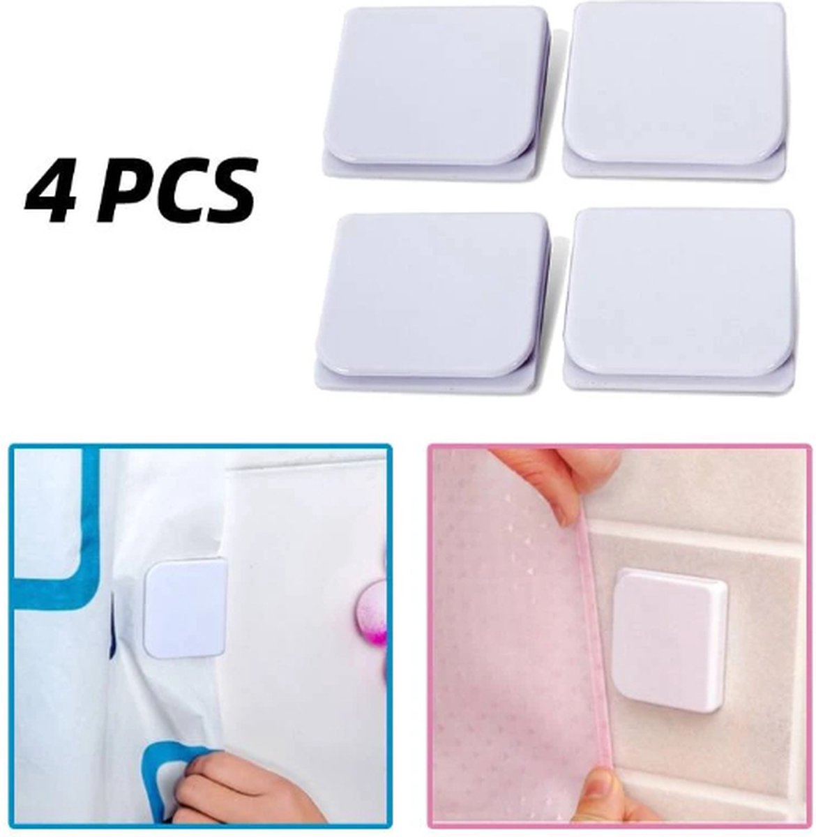 Douchegordijn Klemmen Douchegordijn Houder 4 Stuks Douchegordijn