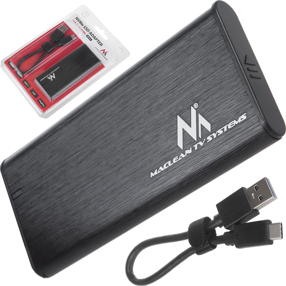 Maclean USB 3.1 harde schijf behuizing | SSD M.2 - NVMe (PCIe) - NGFF (SATA)
