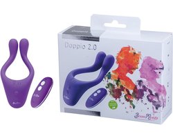 Doppio 2.0 - Veelzijdige Paar-Vibrator - USB Heroplaadbaar En Waterdicht - Dildo Met Afstandsbediening - 3 afzonderlijke motoren