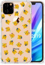 Doorzichtige Silicone Hoesje Geschikt voor iPhone 11 Pro Max Katten Emojis