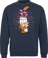 Sweater Alaaf Bier | Carnaval | Carnavalskleding Dames Heren | Navy | maat S