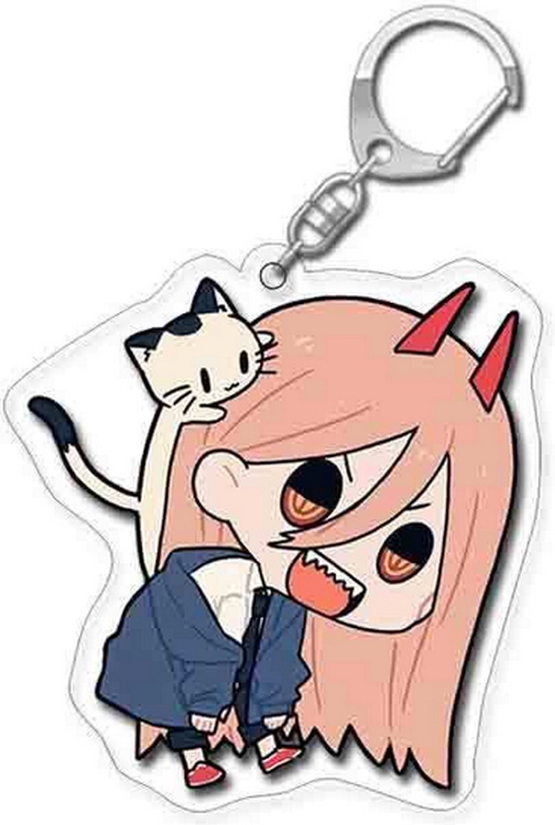 Chainsaw Man - Power - Blood Devil - Neko/Cat - Sleutelhanger/Keychain - Anime Merchandise - Figure - Manga