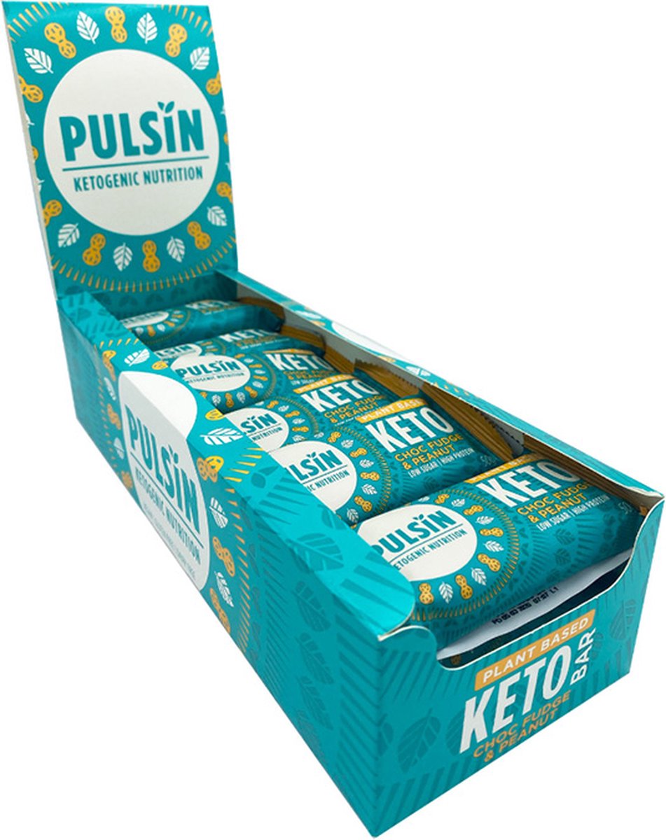 Goedkoopste Pulsin | Keto Bar | Chocolate Fudge | 18 Stuks | 18 x 50 gram
