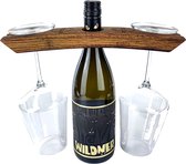 WEINKRAM 2in1 wijnbutler | Handgemaakte wijnglashouder en wijnhouder van een rode wijnvat - cadeau-idee voor wijnliefhebbers | Handgemaakt in Duitsland | Wijnfleshouder | wijn staan