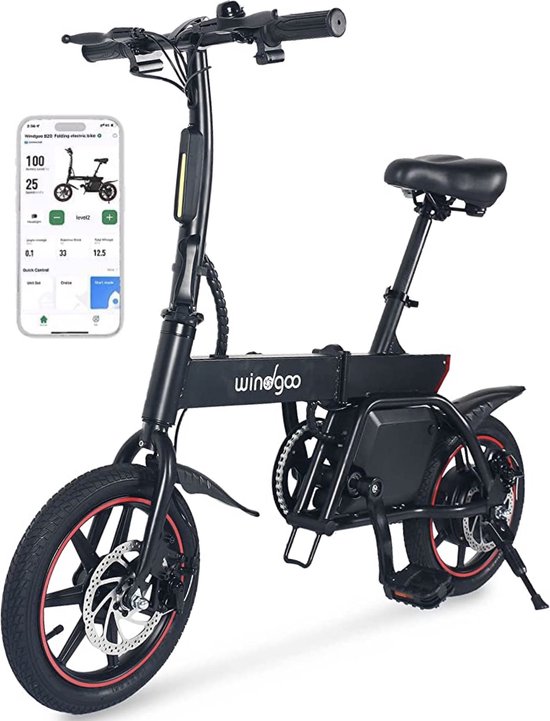 Windgoo B20 V2 - Smart E Bike - APP IOS Android - Elektrische vouwfiets...