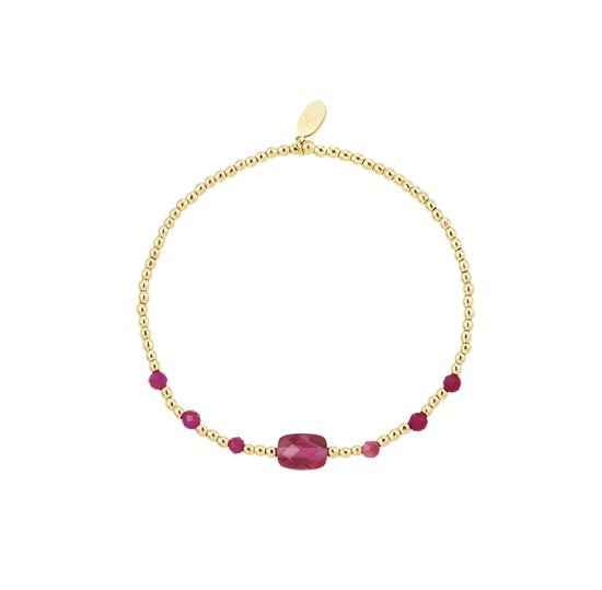 Bracelet Yehwang - Pierre - Or Rose - Acier inoxydable - Natuursteen