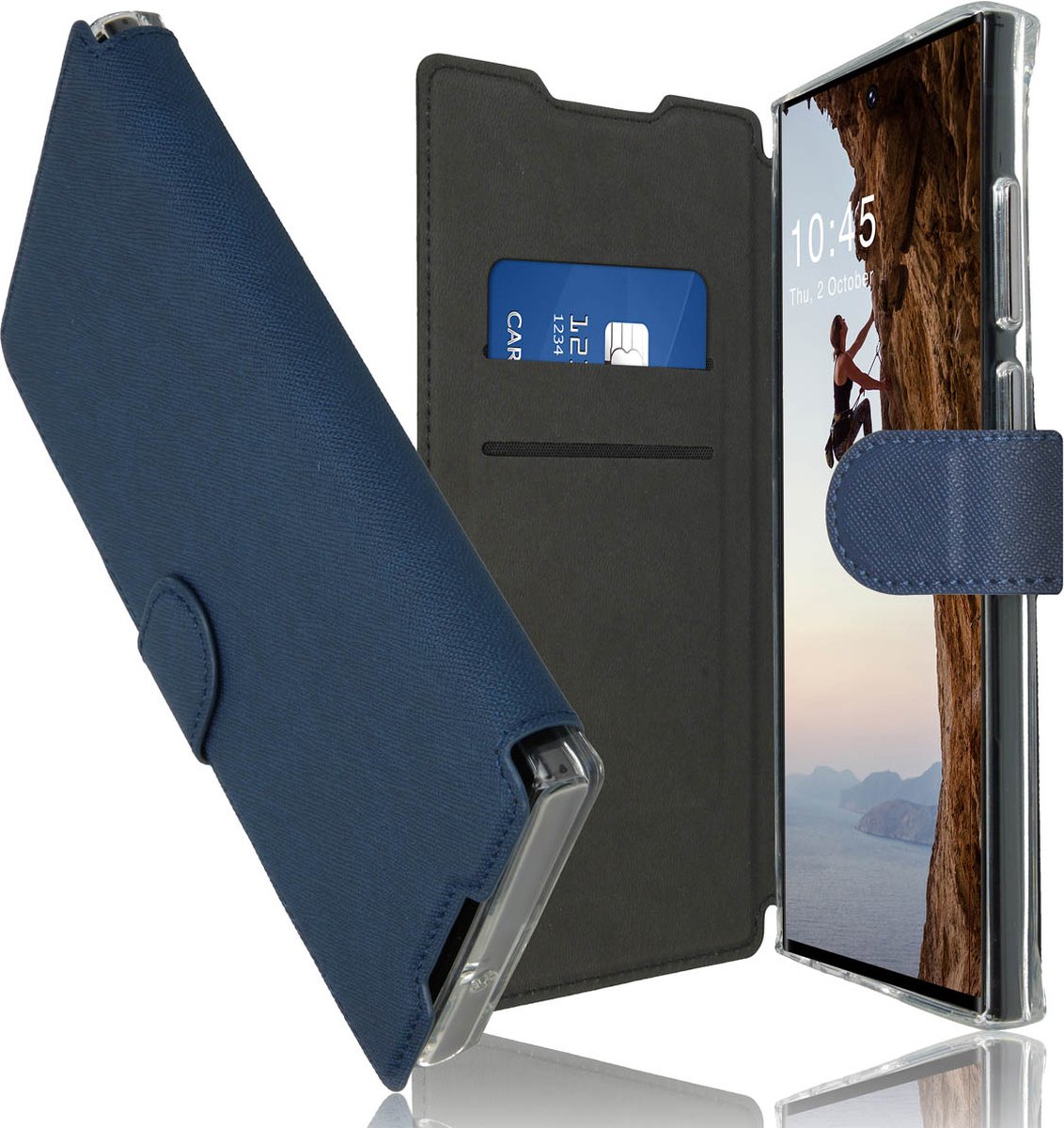 Accezz Xtreme Wallet Bookcase Samsung Galaxy S23 Ultra hoesje - Donkerblauw