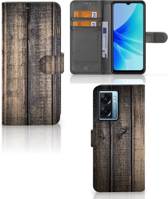 OPPO A77 5G | A57 5G Book Style Case Steigerhout