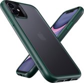 IYUPP Bumper geschikt voor Apple iPhone 11 Hoesje - Groen x Zwart - Shockproof