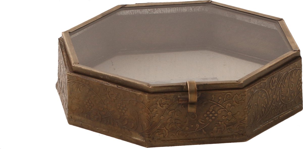 PTMD Hitz Iron brass small storage box hexagon s