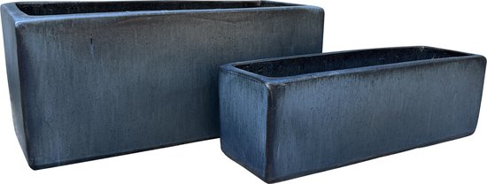 PTMD Raymon Pot céramique noir rectangle SV2