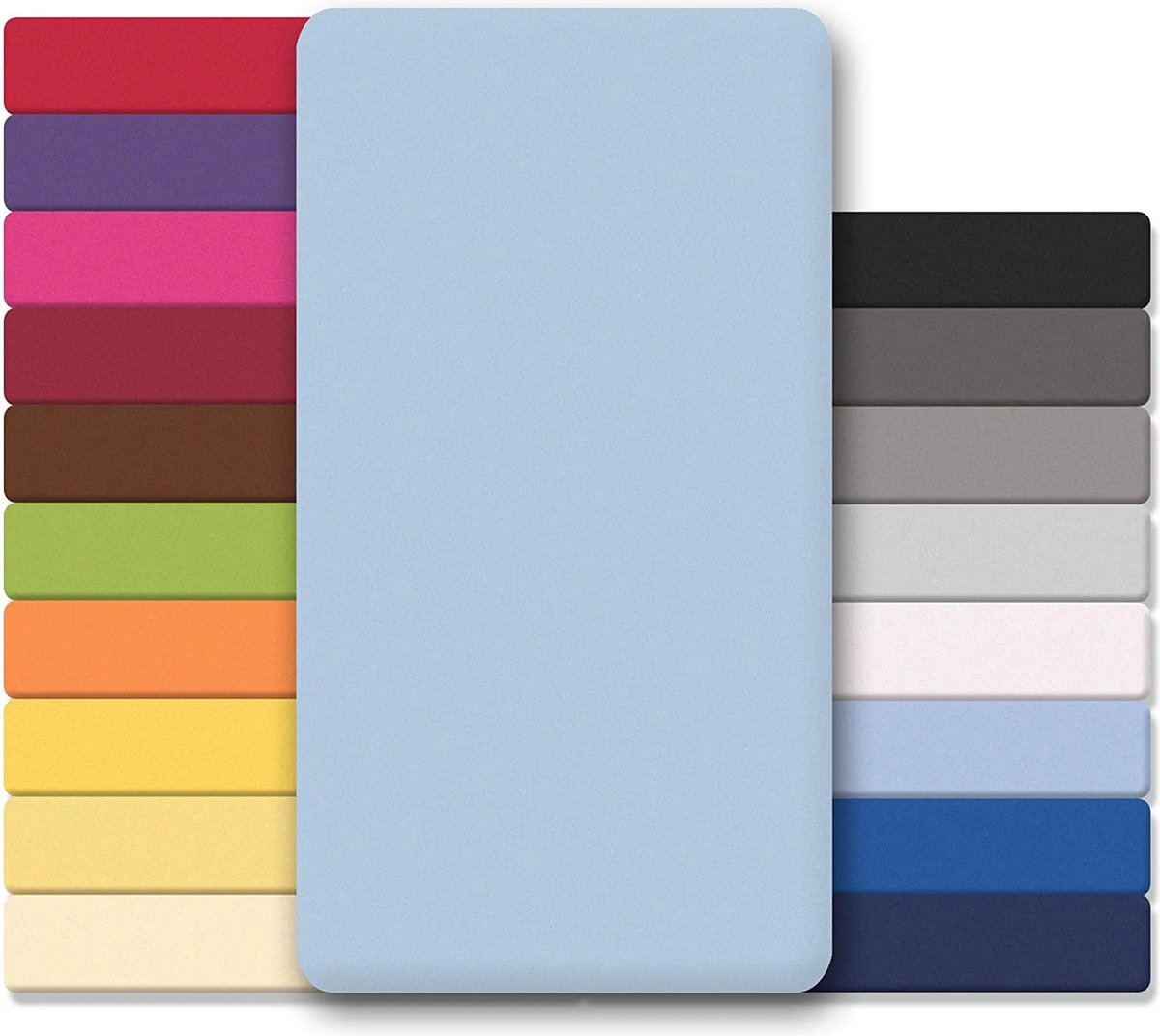 Lucina Hoeslaken Jersey Katoen Stretch 30cm Hoge Hoek - aqua 180x200cm - 200x200cm