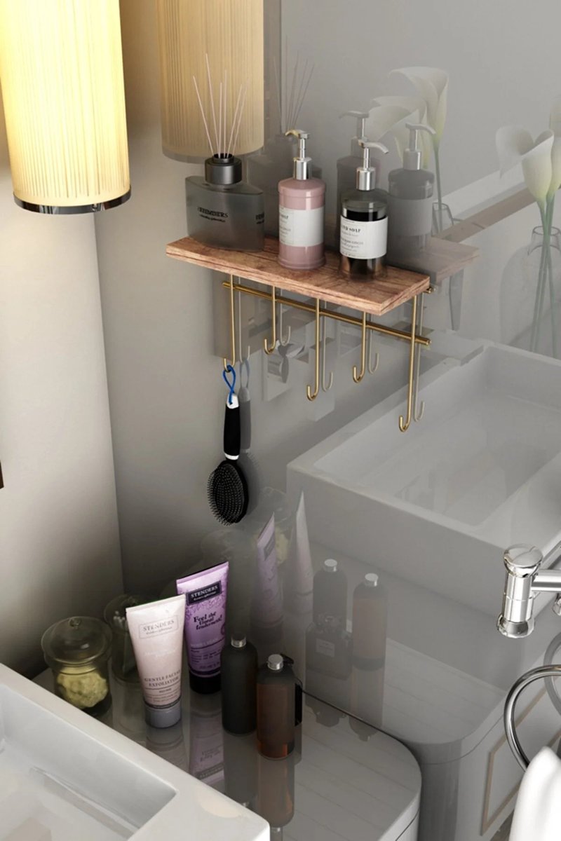 MONT KIARA Decoratieve Hanger Massieve Plank Keuken Organizer Sleutelhanger