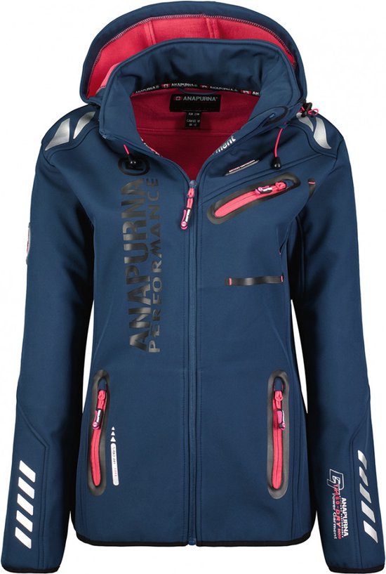 Geographical Norway Anapurna Softshell Jas Dames - Reinana Navy Pink - L