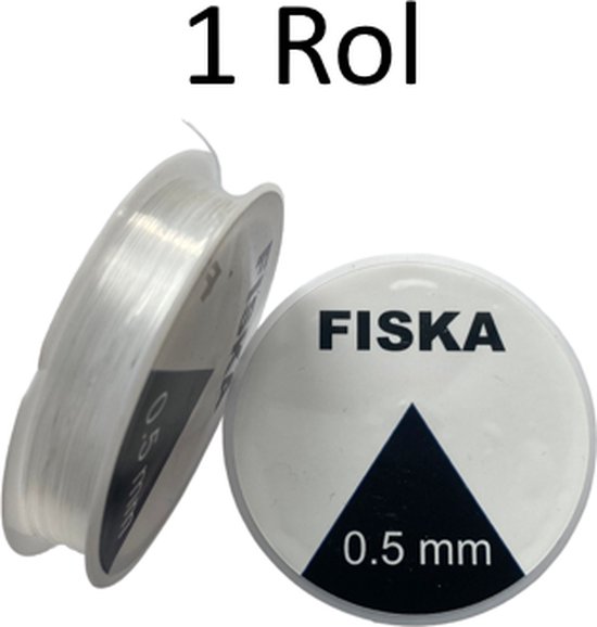 Fiska 1 Rol Elastisch Draad- Sieraden Maken- 0.5 mm- 13 meter- Transparant  Draad -... | bol.com
