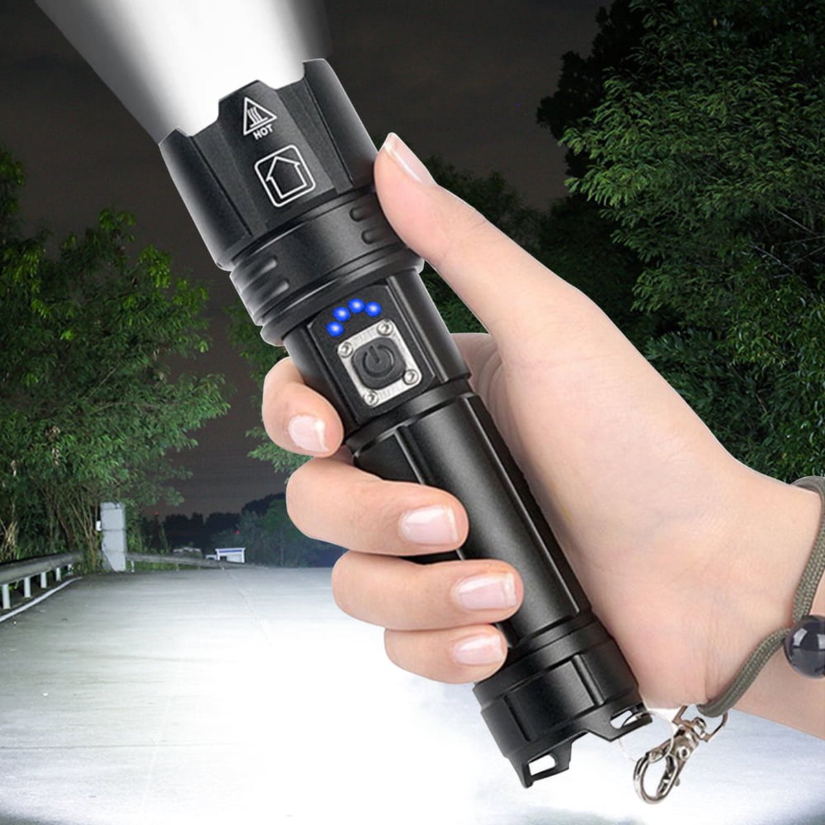 YUNYODA Super heldere LED oplaadbare zaklamp, led handheld zaklamp USB