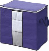Intirilife 4x opbergzakken in grijs - 90L - Organisatiebox, opvouwbaar voor kleding, kussens, dekens, garderobe-opslag