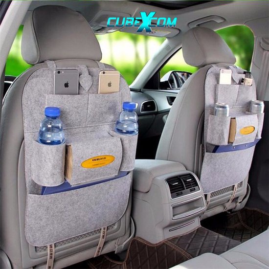 Auto Organizer, Autostoel Organizer, Baby Kinderen Autostoel Organizer Vilt, Autostoelen Rugleuning Organisatoren, Stoelbescherming, Auto Seat Organizer, Hoogwaardig Vilt, GRIJS, 1 Stuk