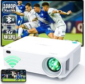 Chesto Beamer Full HD (4K-Ondersteuning) - 10.000 lumen - Inclusief draagtas - Streamen vanaf je telefoon met wifi - Inclusief 100'' Projectiescherm