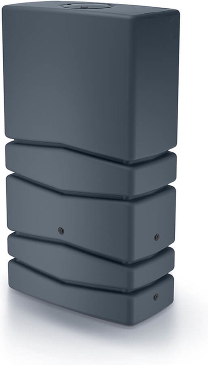 Tower Stone Regenton 350 l | 38,4 x 57,5 x 180 cm | 4 bevestigingspunten | Inclusief kraan en wateropvangsysteem | Tuin Tank | Kleur Grijs Modern Design