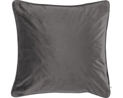 TISECO HOME STUDIO - Kussen (gevuld) Fluweel - Vierkant - 60x60 cm - Donkergrijs