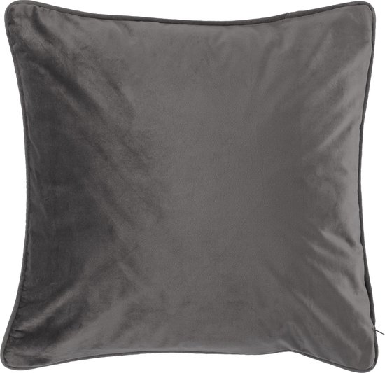 TISECO HOME STUDIO - Coussin (rempli) - SUPERSOFT VELVET - 100% polyester - 60x60 cm - Gris foncé