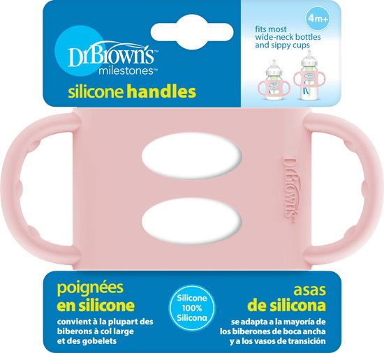 Dr. Brown's Siliconen handvat - Voor Brede halsfles - Roze van Dr. Brown's — afbeelding 4