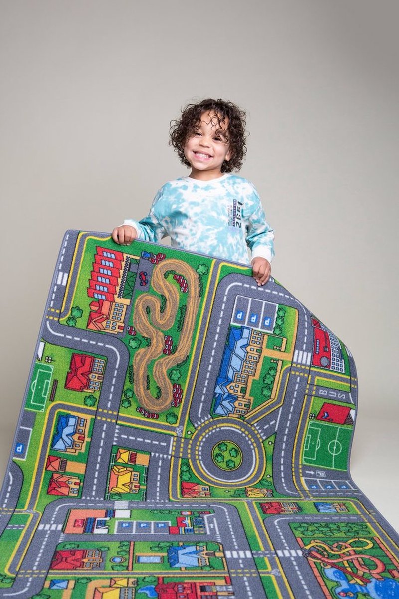 Autospeelkleed, kinderautokleed speelkleed,Routekaart Vloerkleden