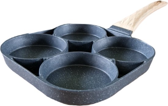 Gebakken Ei-pan, Pannenkoekenpan - 4 Vakjes Omelet Pan Koekenpan Ontbijt Maker Eierpan Alle Kookplaten 1