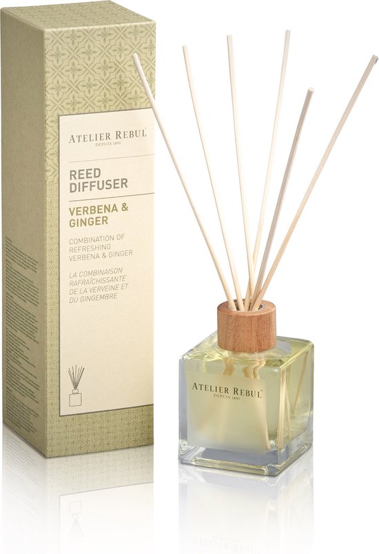Atelier Rebul Bâtonnets parfumés Verveine & Gingembre - 120 ml - Épicé