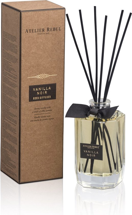Atelier Rebul Bâtonnets parfumés à la vanille noire - 200 ml - Épicerie Sucrée